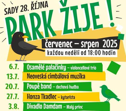 Také letos park ožije hudbou