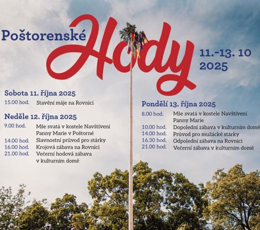 Poštorenské hody 11.-13. října 2025