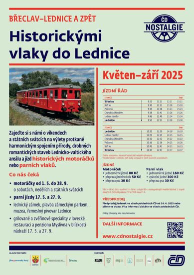 Historickými vlaky do Lednice 24. 5.