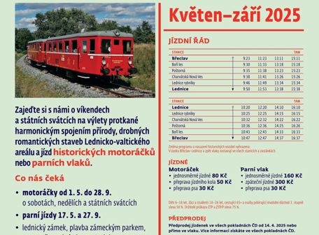 Historickými vlaky do Lednice 1. 5. 2025