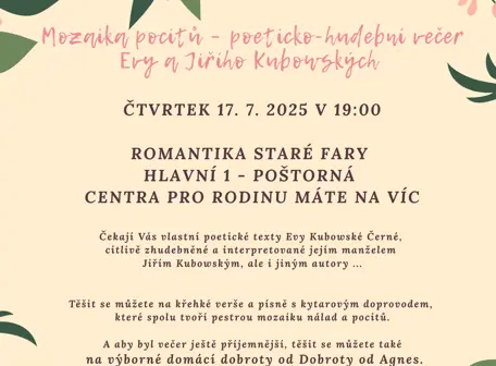 Mozaika pocitů – poeticko-hudební večer Evy a Jiřího Kubowských