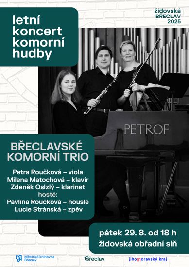 Židovská Břeclav 2025: Letní koncert komorní hudby