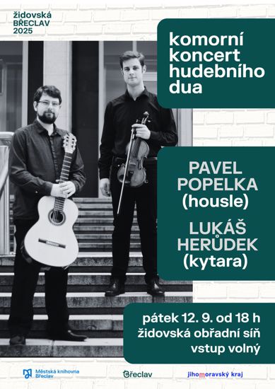Židovská Břeclav 2025: Komorní koncert hudebního dua