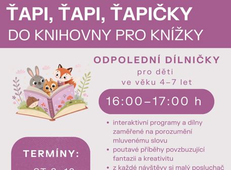 Ťapi, ťapi, ťapičky, do knihovny pro knížky