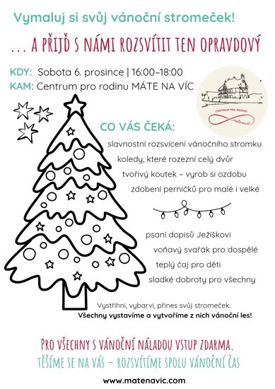 Rozsvícení vánočního stromečku a dílničky