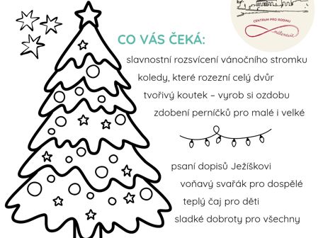 Rozsvícení vánočního stromečku a dílničky