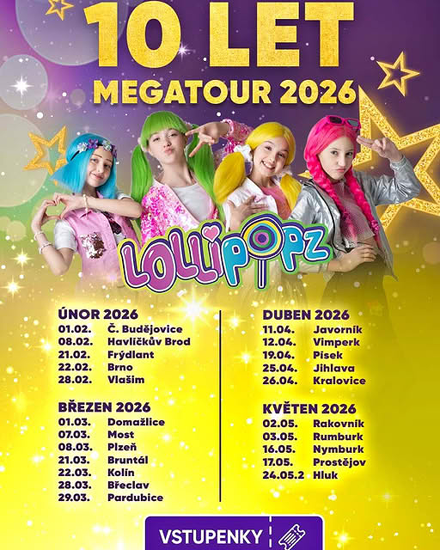 Lollipopz 10 let Megatour 2026
