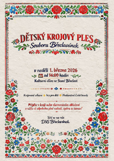 Dětský krojový ples souboru Břeclavánek