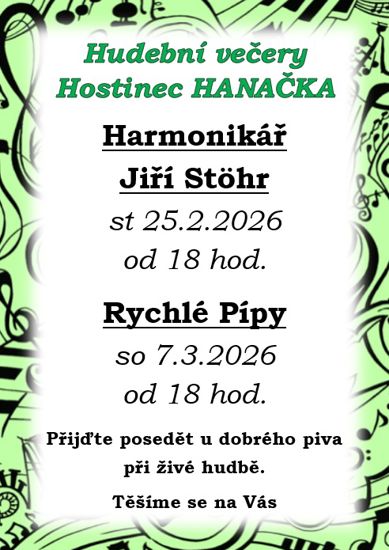 Hudební večer na Hanačce 