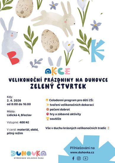Velikonoční prázdniny na Duhovce