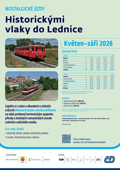 Historickými vlaky do Lednice 15. 5. 