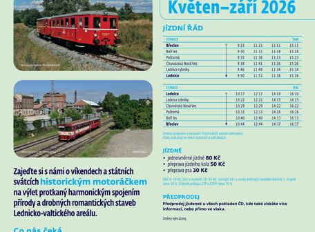 Historickými vlaky do Lednice 1. 5.