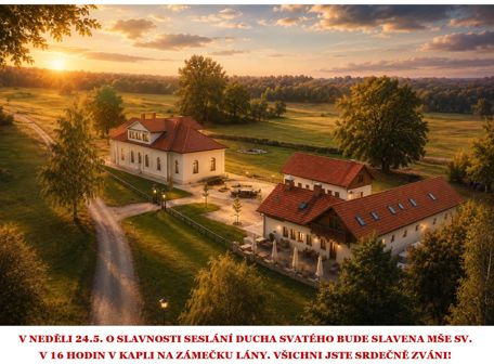 Mše svatá v kapli na zámečku Lány