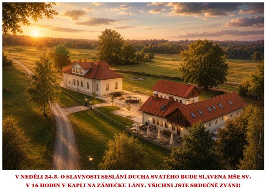 Mše svatá v kapli na zámečku Lány