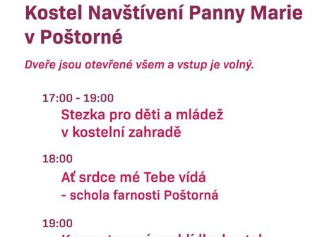 Noc kostelů - kostel Navštívení Panny Marie v Poštorné