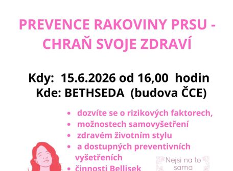 Prevence rakoviny prsu - chraň svoje zdraví