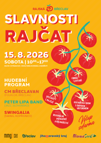 Plakát Slavnosti rajčat Břeclav 2026