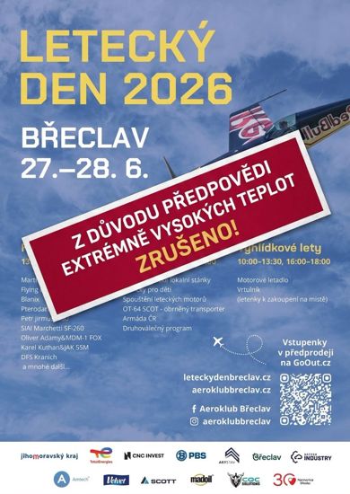 Letecký den 2026 ZRUŠENO / NÁHRADNÍ TERMÍN