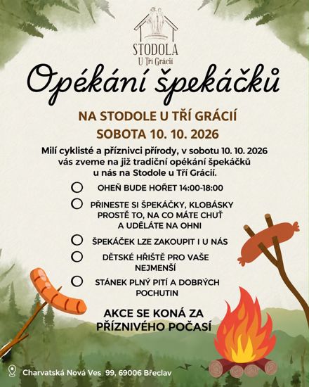 Opékání špekáčků