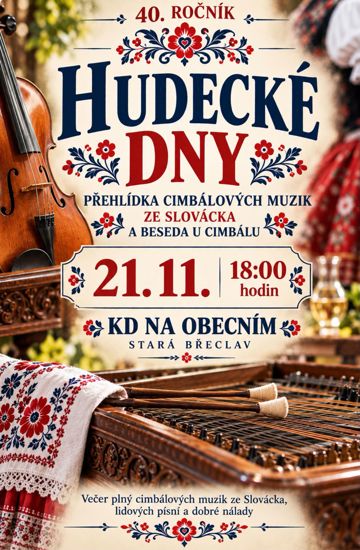 Hudecké dny: přehlídka cimbálových muzik Slovácka 