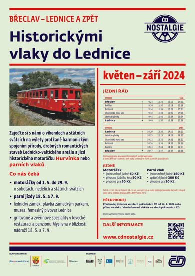 Historickými vlaky do Lednice 2024