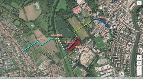 Cyklostezka Včelínek - propojení cyklostezek + městský cyklopark + lávka Včelínek