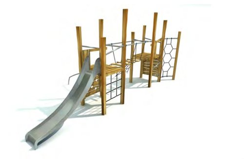 Dětské hřiště u bílého kostela